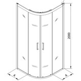 Kolpa San polkrožna tuš kabina Pulsar TKP 90/K 3838987560388 | Shoptok.si