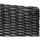 vidaXL jedilni stoli 2 kosa črni Kubu ratan in mangov les | Shoptok.si