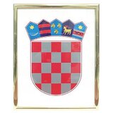 FOTEX Grb Republike Hrvatske metalni okvir srebrni, 21x30 cm | shoptok.hr