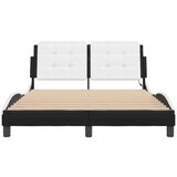  Okvir kreveta LED crno-bijeli 140 x 200 cm od umjetne kože | shoptok.hr