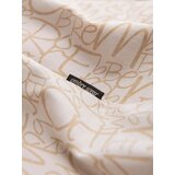 Ombre Men's cotton t-shirt with letter print and pocket - cream and brown | Eponuda.ba