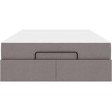 vidaXL Konstrukcija postelje z vzmetnico Taupe 120 x 200 cm blago | Shoptok.si