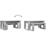  Set kavno mizico 2 pcs Betonsko siva Konstruiran les, (5000120438) | Shoptok.si