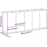 vidaXL Sadilnik 200x40x80 cm iz nerjavečega jekla | Shoptok.si