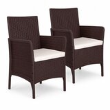 Multi Garden set od 2 vrtne fotelje s jastucima za balkon, terasu, vrt, smeđe boje Cijene