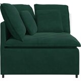  Modularni kutni kauč s jastucima tamnozelene boje 100 cm | shoptok.hr