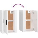 vidaXL Stenska TV omarica 2 kosa visok sijaj bela 40x34,5x60 cm | Shoptok.si