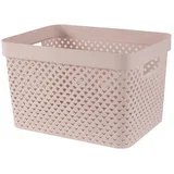 Svetlo rožnata plastična škatla za shranjevanje 35,5x26x22 cm Pure –