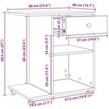  Držač za printer Crni hrast 60 x 40 x 68.5 cm Konstruirano drvo | shoptok.hr