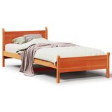  Posteljni okvir brez vzmetnice voščeno rjav 90x190 cm borovina | Shoptok.si