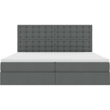  s madracem i skladištem Tamno siva 200 x 200 cm tkanina | shoptok.hr