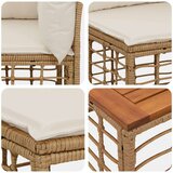  Zunanja garnitura za sedenje 6 pcs Naravna in krem bela, (5000271950) | Shoptok.si