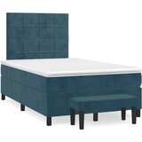 Box spring krevet s madracem tamnoplavi 120 x 200 cm baršunasti | shoptok.hr