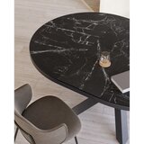 Kave Home Črna okrogla raztegljiva jedilna miza s keramično ploščo ø 160 cm Vashti – | Shoptok.si