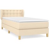 Maison Chic Box spring postelja - Vzmetna postelja z vzmetnico krem 100x200 cm blago SL19833, (21881602) Cene