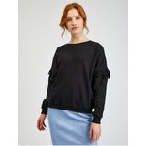 Orsay Black Ladies Sweater with Decorative Sleeves - Women | shoptok.hr