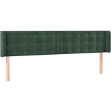 vidaXL Uzglavlje s ušima tamnozeleno 203x16x78/88 cm baršunasto | shoptok.hr