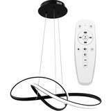 Toolight Stropna viseća svjetiljka prsten Moderna LED + daljinski upravljač APP395-CP Crna | shoptok.hr