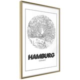  Poster - City Map: Hamburg (Round) 30x45 Cijene