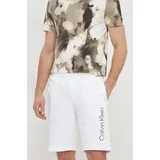 Calvin Klein Bombažne kratke hlače bela barva
