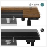 Songmics električni Sit/Stand stol s okvirom crna rustikalna, LSD016X01 | shoptok.hr