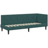  Kutni okvir kreveta Tamnozelena 80 cm x 200 cm Baršun | shoptok.hr