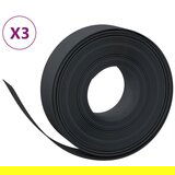 vidaXL Vrtna obroba 3 kosa črni 10 m 15 cm polietilen, (20757780) Cene