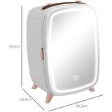  Prijenosni mini hladnjak za kozmetiku pića i grickalice s osvijetljenim ogledalom tihi rad 6L bijela boja | shoptok.hr