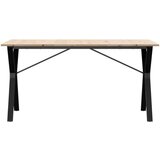  Blagovaonski stol Y-oblika 160x80x75 cm od borovine i željeza | shoptok.hr