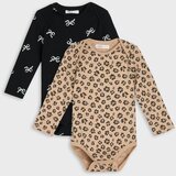 Sinsay Pamučni body s leopard uzorkom i mašnom 2 pack | shoptok.hr