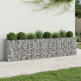  Gabionski uzdignuti krevet 2 pcs Srebrno 330 x 50 x 80 cm | shoptok.hr