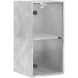 Furnova Stranska omarica s steklenimi vrati betonsko siva 35x37x68,5 cm, (21949916) | Shoptok.si