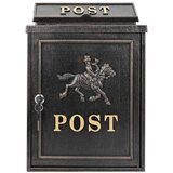  Stenska Poštna Škatla Bronasta 29 x 13 x 41 cm Lit aluminij, (5000133027) | Shoptok.si