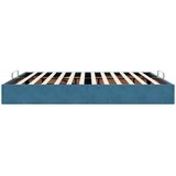 vidaXL Otomanski posteljni okvir brez vzmetnice Temno modra 160x200 cm | Shoptok.si