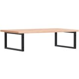  Zidna polica za umivaonik od čelika i masivne bukovine Smeđa 100 x 60 x 2.5 cm | shoptok.hr