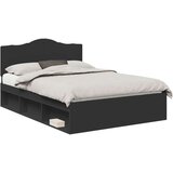  Konstrukcija postelje Črna 140 x 200 cm Masivno borovo les, (5000102200) | Shoptok.si