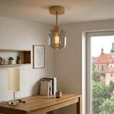 Brilagi LED Plafonski luster R GLASS 1xE27/60W/230V prečnika 14 cm bež/zadimljeno siva | Eponuda.com