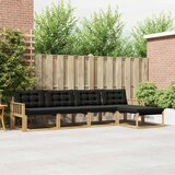  Set vanjskih sofa s jastukom 5 pcs Bijela i crna | Eponuda.ba