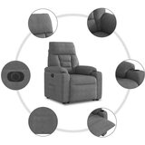 vidaXL Električni naslanjač s funkcijo vstajanja tem. siva mikrovlakna | Shoptok.si