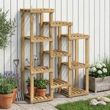  Stalak za biljke Bijela 85 x 30 x 114,5 cm Čvrsto drvo akacije | shoptok.hr