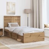  Okvir za krevet Umjetnička hrastovina 90 x 200 cm | shoptok.hr