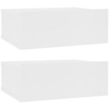 Furnova Stenske nočne omarice 2 kosa bele 40x30x15 cm inženirski les, (21927677) | Shoptok.si