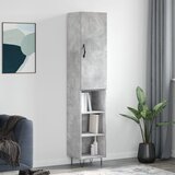 vidaXL Visoka omara betonsko siva 34,5x34x180 cm inženirski les | Shoptok.si