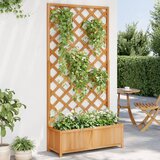 Maison Chic Cvetlično korito - Cvetlični Lonec z mrežo rjava trden les jelke, (21789862) | Shoptok.si