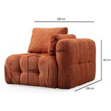 Atelier Del Sofa amaris 2 seater with pouffe orange ugaona sofa | ePonuda.com