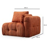 Atelier Del Sofa Kutna garnitura Amaris, 180x120x65 cm, Narandžasta | Eponuda.ba