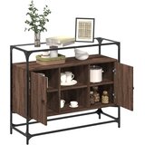  Komoda sa staklenom površinom boja hrasta 98x35x81 cm drvena | Eponuda.com