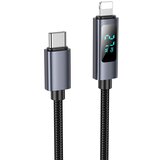 Hoco kabal (kabl) type c na lightning s prikazom pd 27W X112 1 m crni Cene
