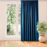  Curtain MILANA color indigo style classic 5 cm pole pocket with 3 cm fringe chenille 220x300 HOMEDE | shoptok.hr