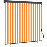 vidaXL Zunanje rolo senčilo 160x250 cm belo in oranžno Cene